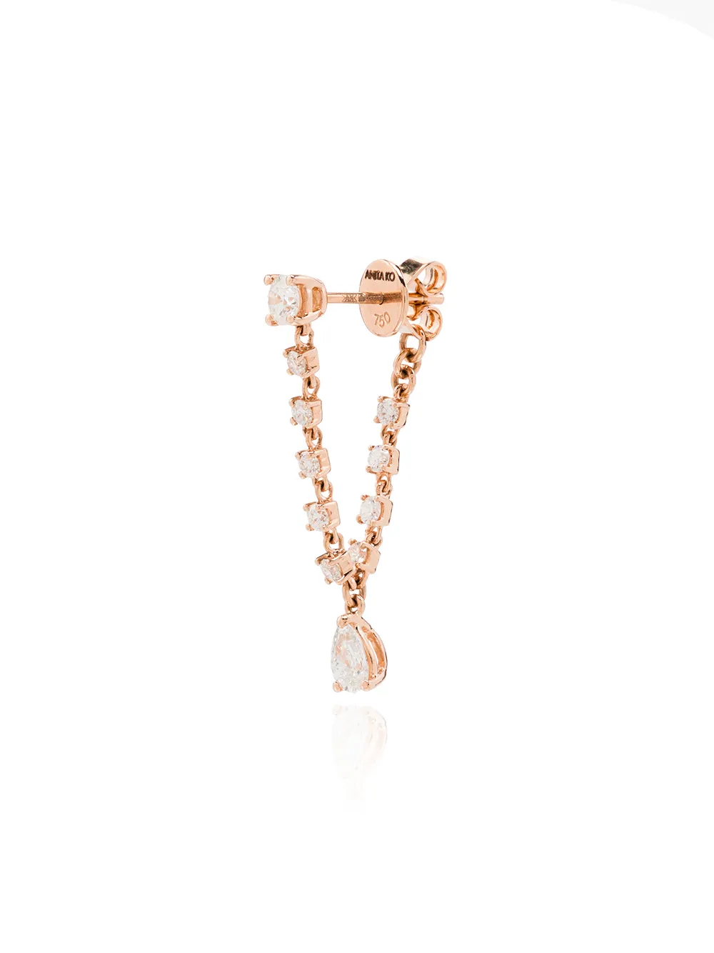 

Серьги Olivia из розового золота с бриллиантами Anita Ko, розовый
