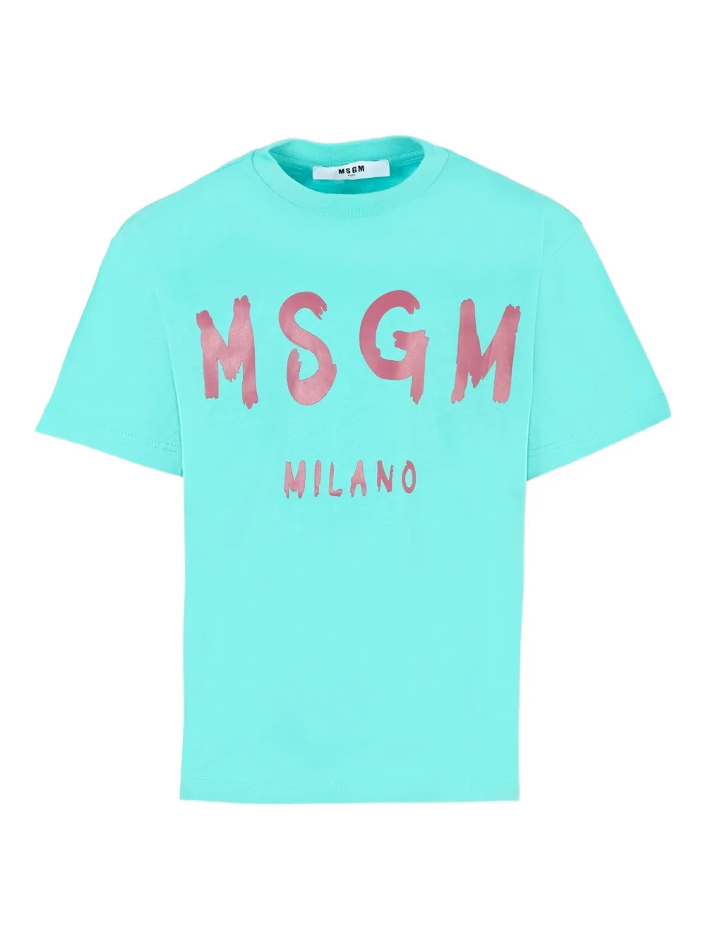 

Хлопковая футболка с логотипом MSGM Kids, синий