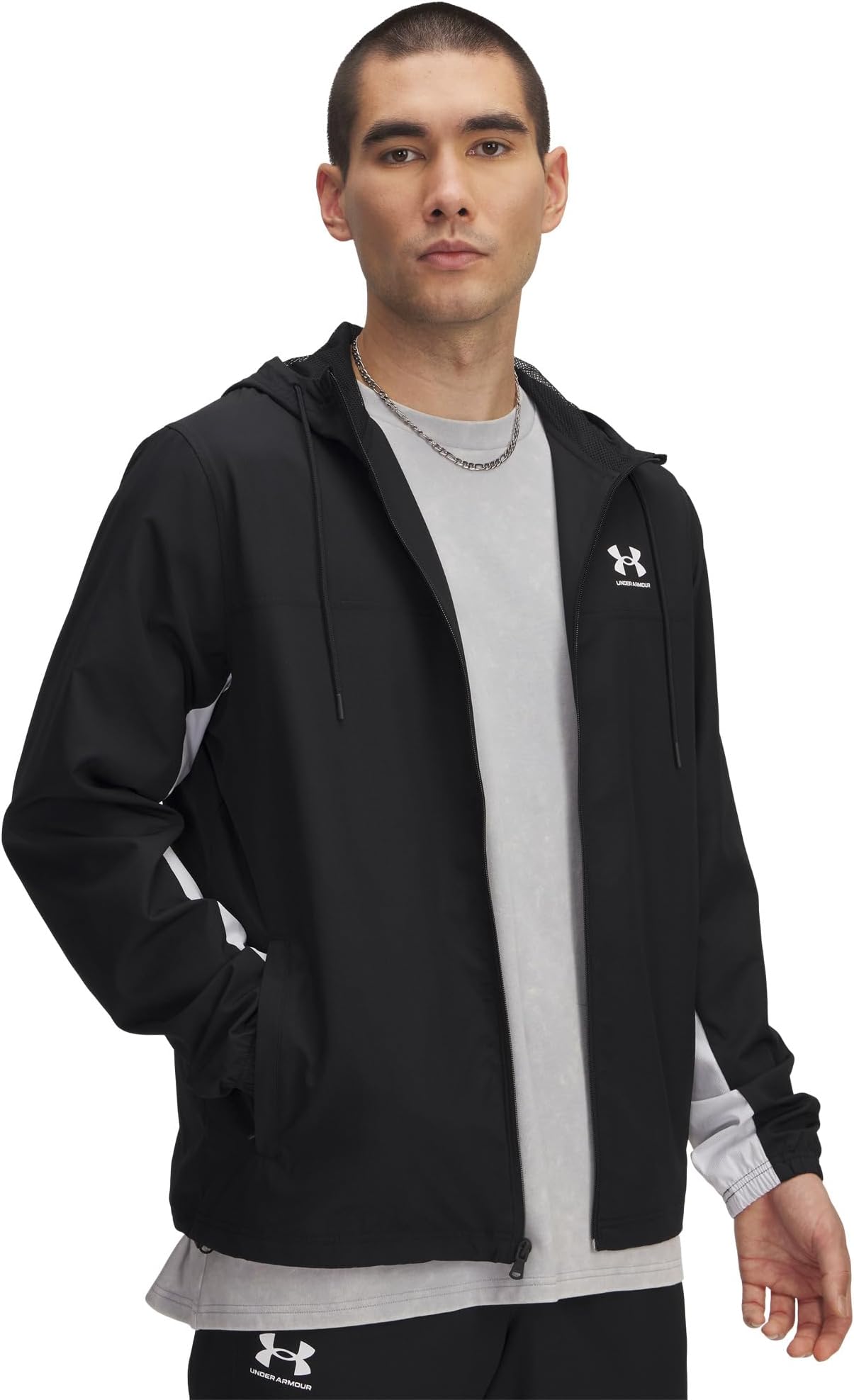 

Ветровка Under Armour Rival Woven Windbreaker, цвет Black/Black/White