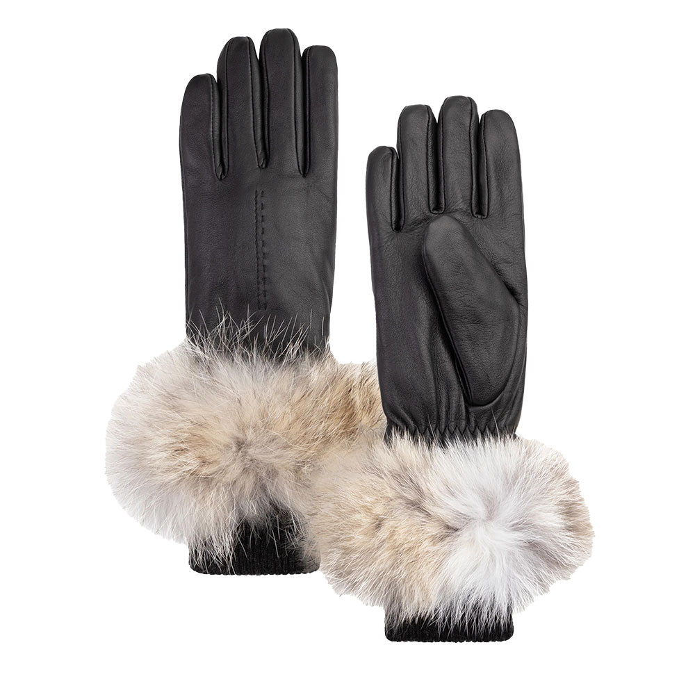 

Перчатки Brume Victoria с натуральным мехом (женские), Black