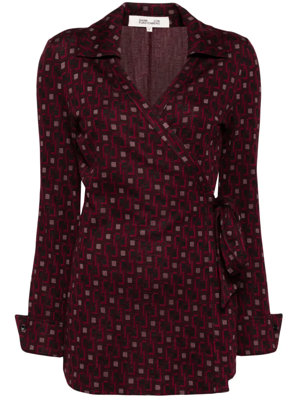 

Рубашка с геометричным принтом DVF Diane von Furstenberg, красный