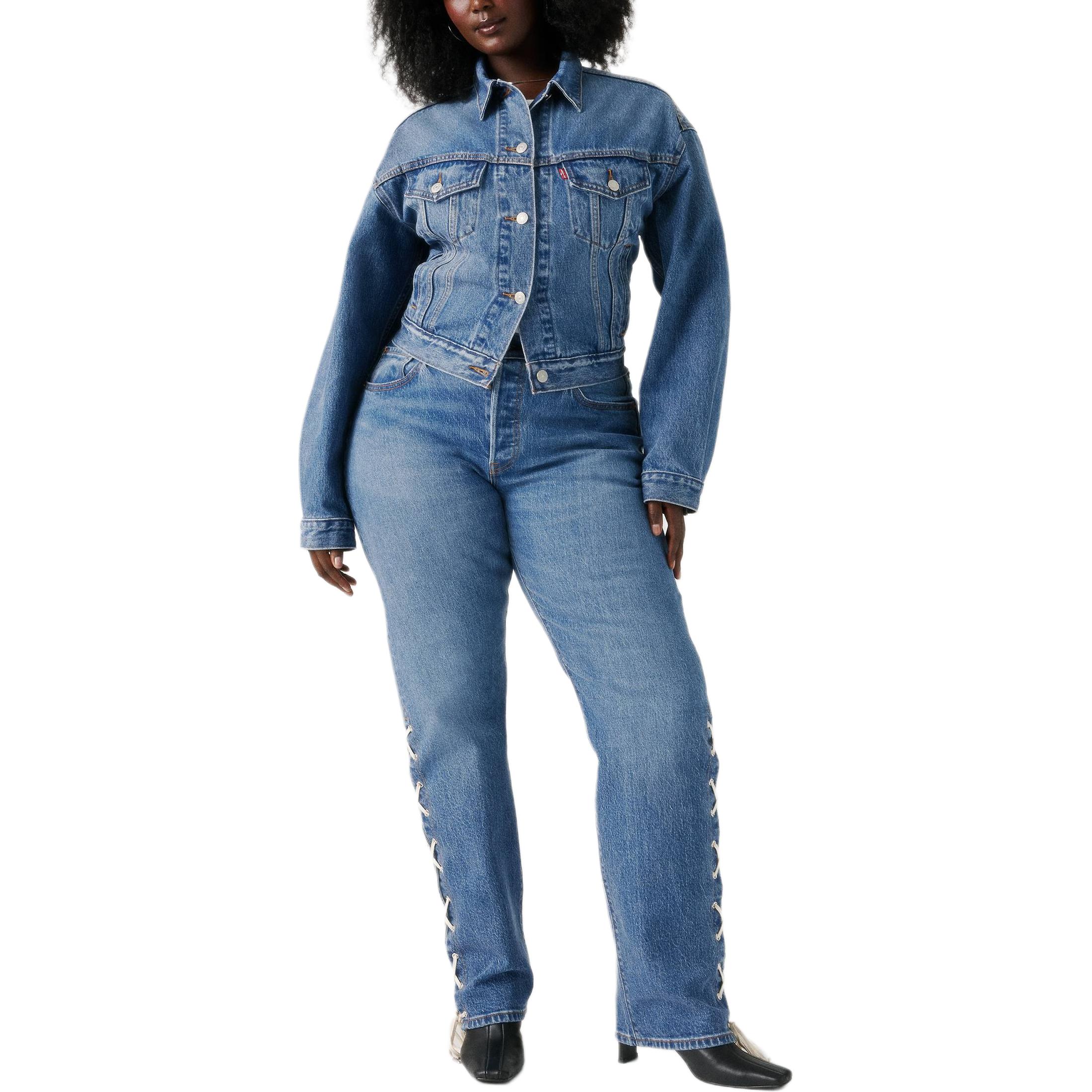 Джинсы Levi's x Beyoncé Beyoncé FW25 женские Levis, lace-up-medium washed — фото 2