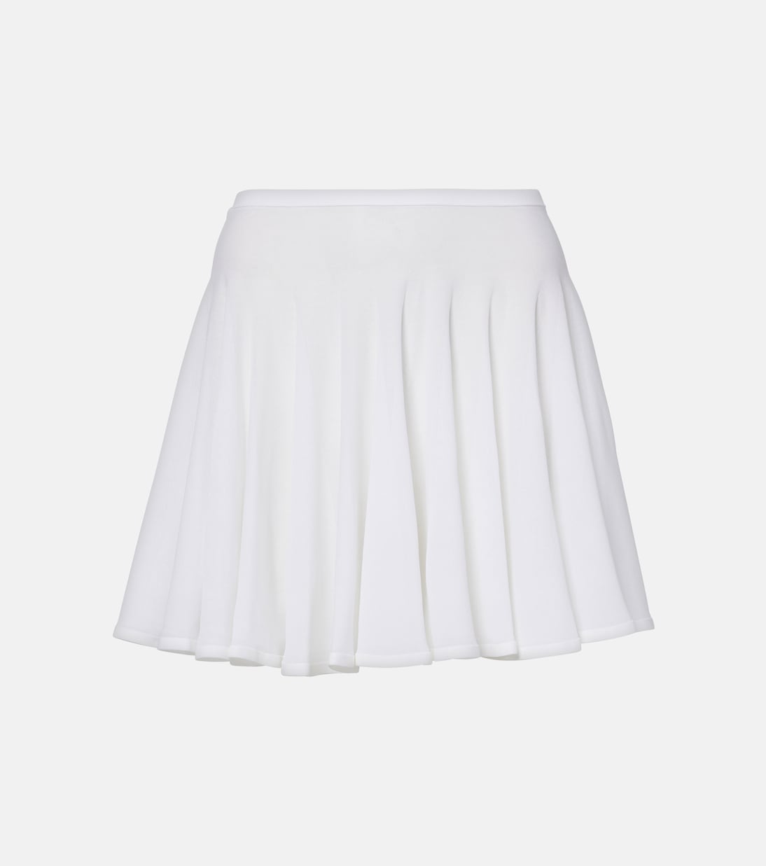 

Плиссированная полупрозрачная мини-юбка Alaïa, Blanc