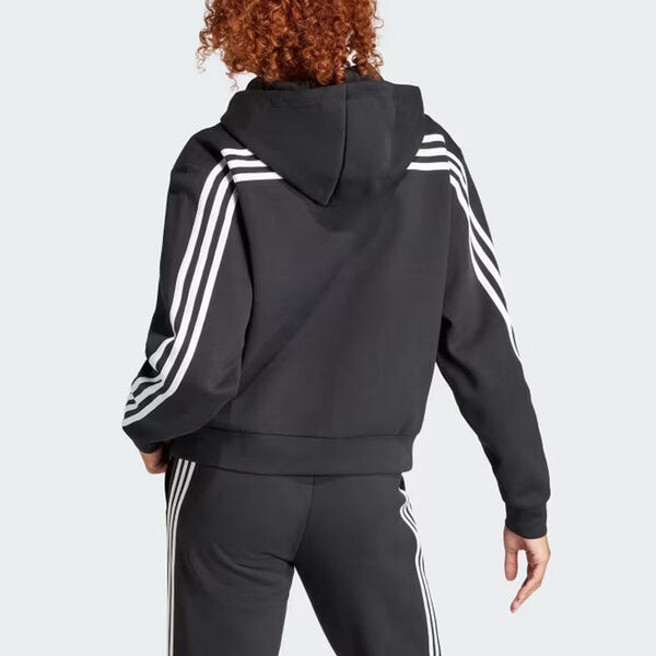 Куртка future icons 3 полоски толстовка с капюшоном на молнии азиатские размеры Adidas, черный — фото 4