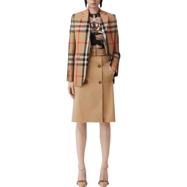 Пиджак женский Burberry костюмный, хаки — фото 3