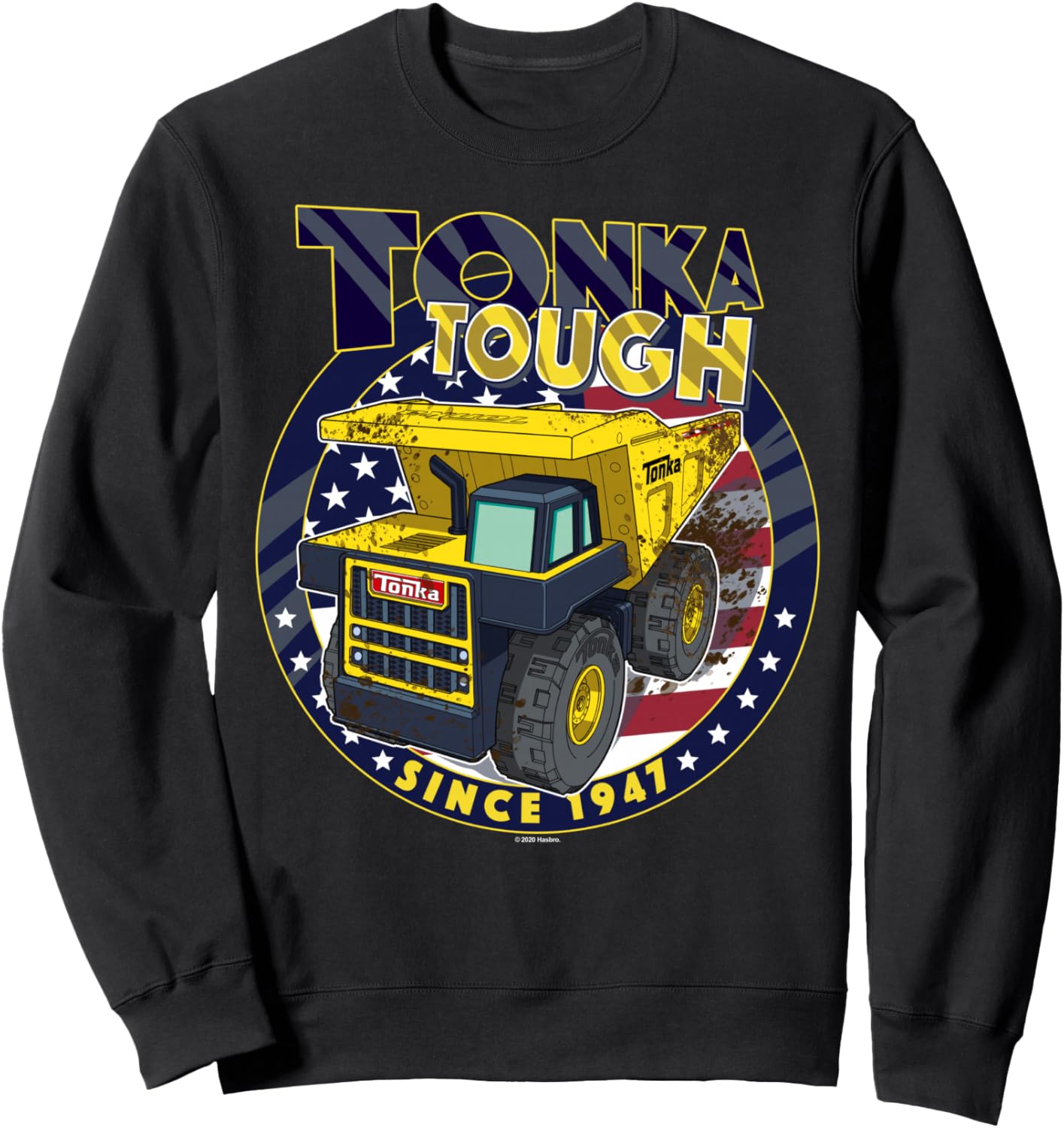 

Толстовка Tonka Tough Since 1947 с изображением американского флага в круге, черный