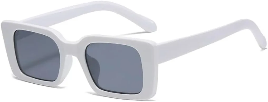 

Популярные модные маленькие прямоугольные солнцезащитные очки для женщин в стиле ретро с леопардовым принтом, солнцезащитные очки UV400 для мужчин UUPTTPL, White Gray