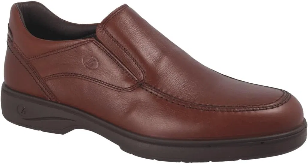 Мужские кожаные сверхлегкие мокасины Luisetti 37700, Cognac