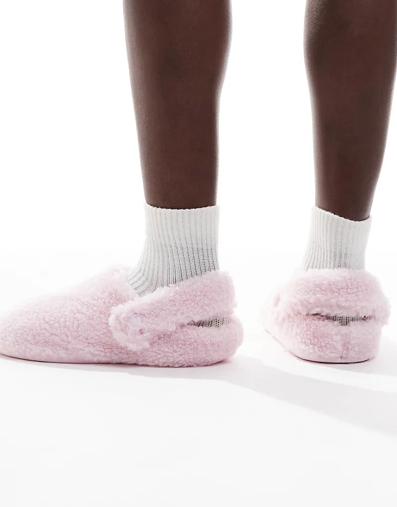 Флисовые тапочки Crocs Classic Cozzy розового цвета — фото 4