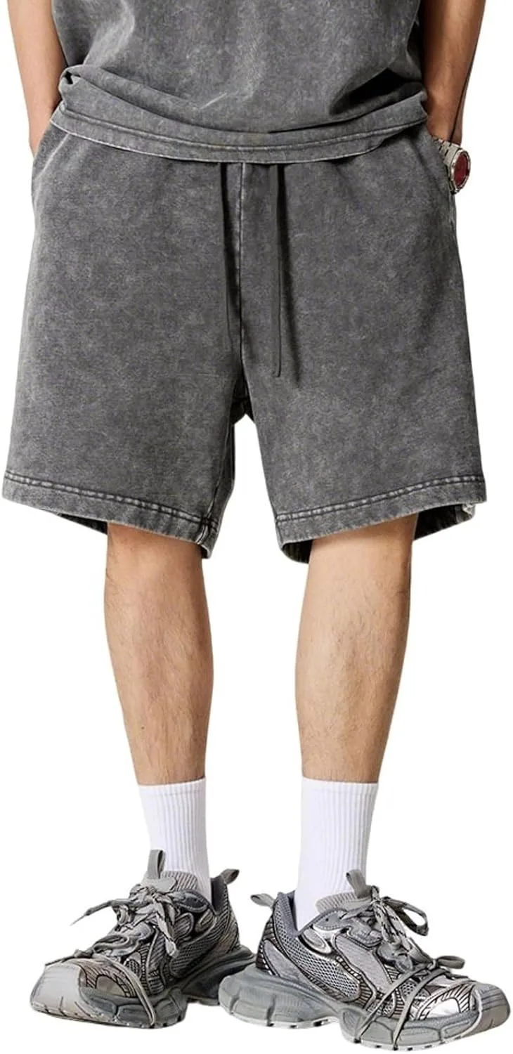 

Мужские повседневные шорты Cotton Loose Fit с эластичным поясом и карманами OWSHIFKSGEG