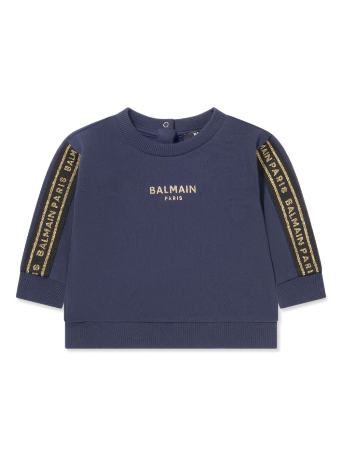 

Balmain Kids logo-print cotton sweatshirt, синий