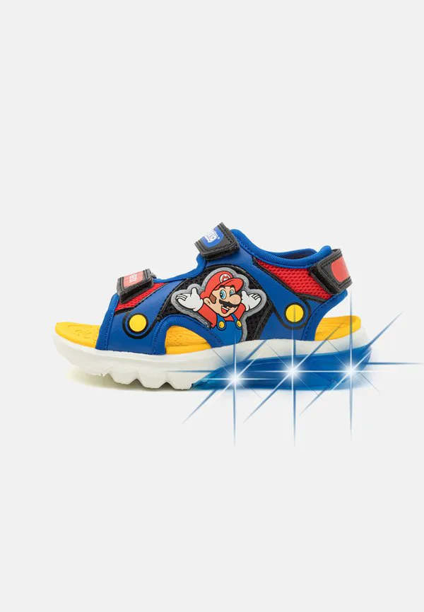 Сандалии ciberdron с подсветкой nintendo super mario Geox, Royal/Red