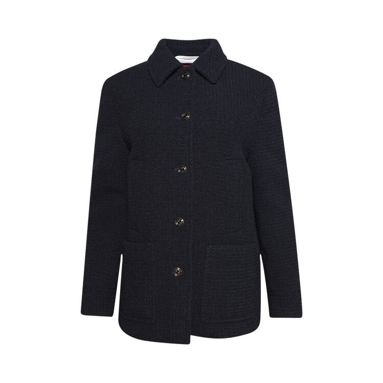 

Пальто Gucci Checked Boucle Wool Coat Night Sky, черный