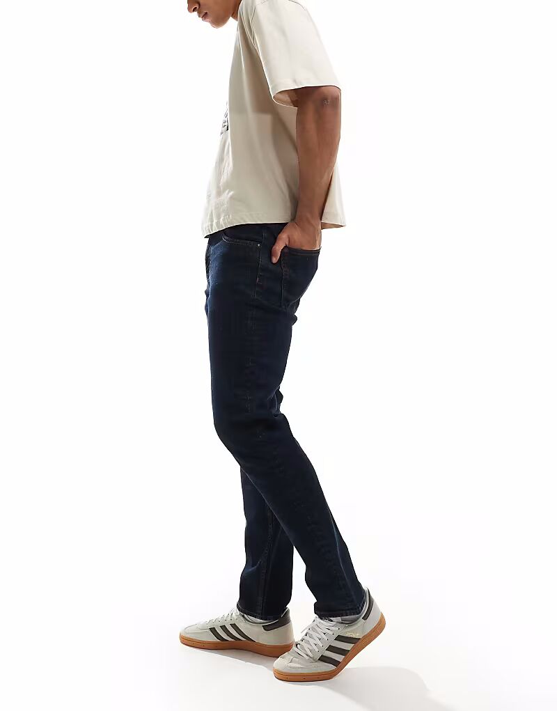 

Узкие джинсы ASOS DESIGN винтажного темно-синего цвета