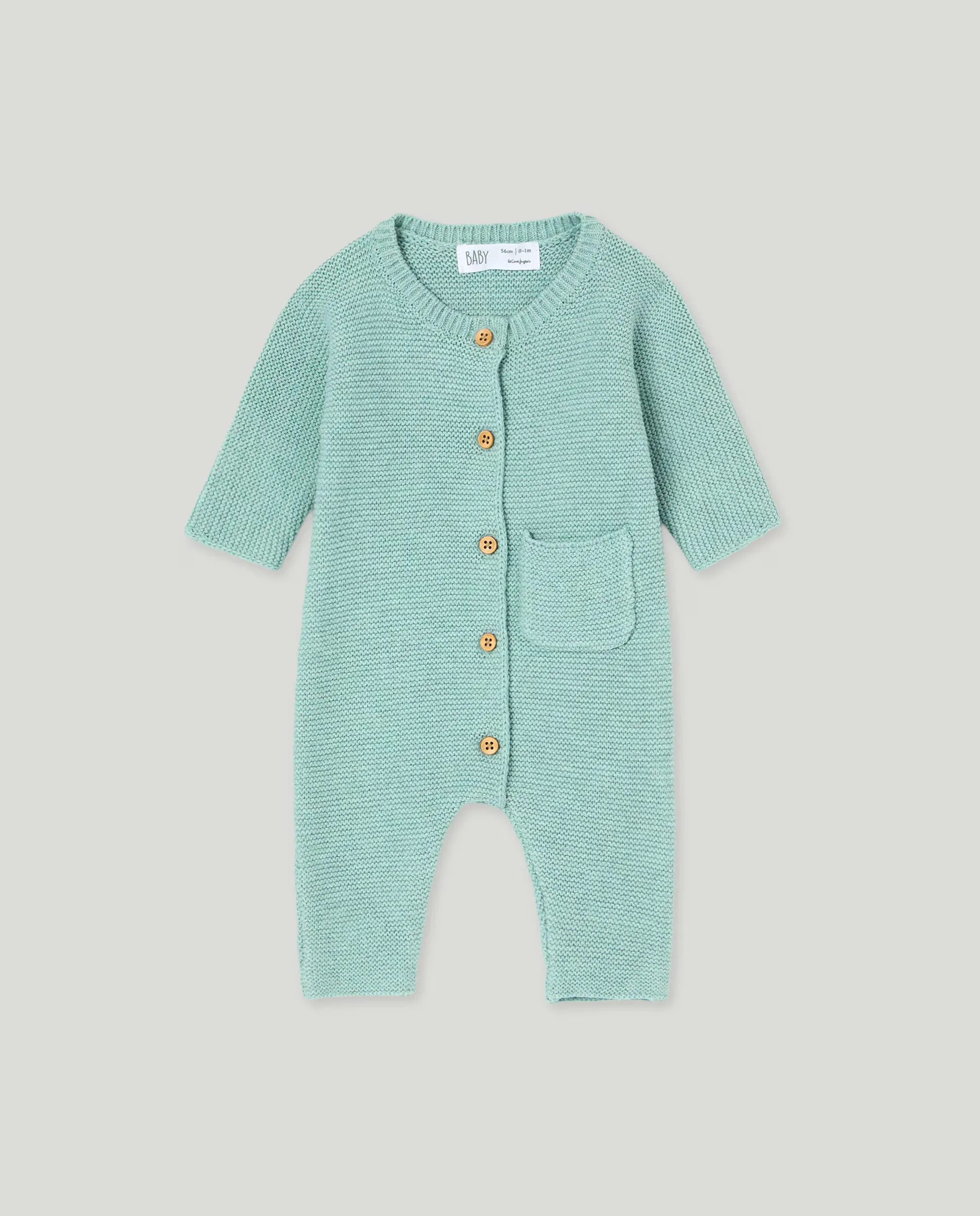 

Длинный гладкий трикотажный комбинезон для девочки Baby El Corte Inglés, цвет Jabón