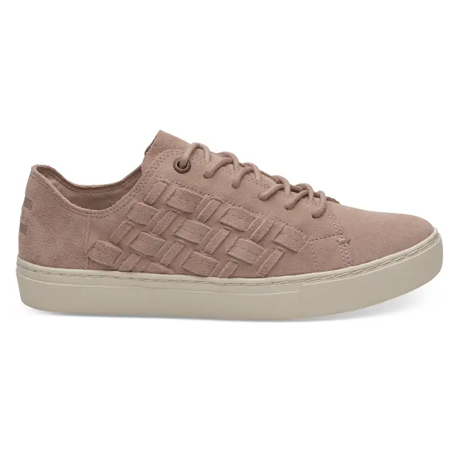 Женские розовые кожаные кроссовки Lenox Bloom из корзинчатой ткани на шнуровке 10011818 Toms, розовый