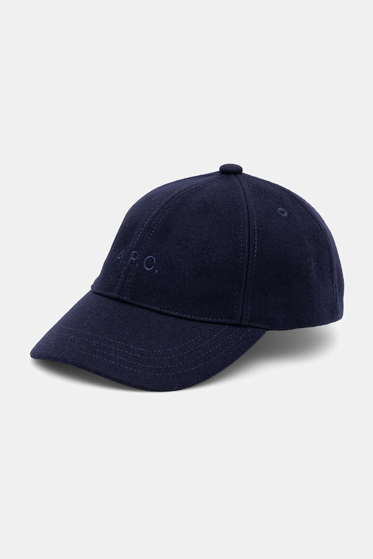 

Шерстяная кепка с козырьком Casquette Charlie A.P.C., темно-синий