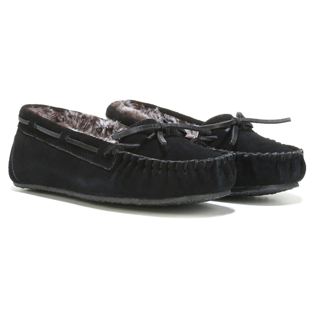 

Женские тапочки Britt Trapper Minnetonka Moccasin, черный
