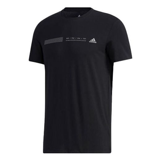 

Футболка minimalistic logo solid color short sleeve black Adidas, черный