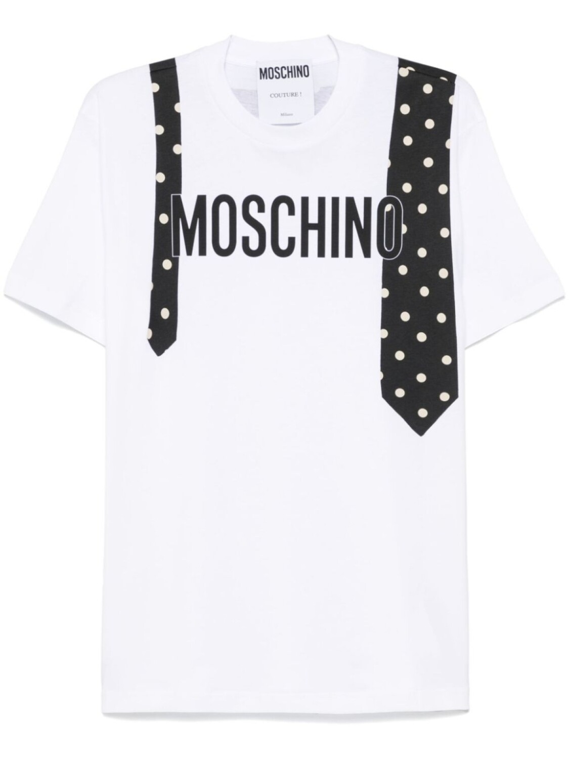 

Футболка с принтом логотипа Moschino, белый