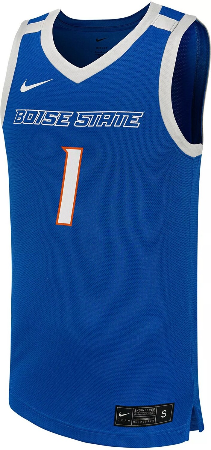 Мужская синяя баскетбольная майка Nike Boise State Broncos #1 — фото 2