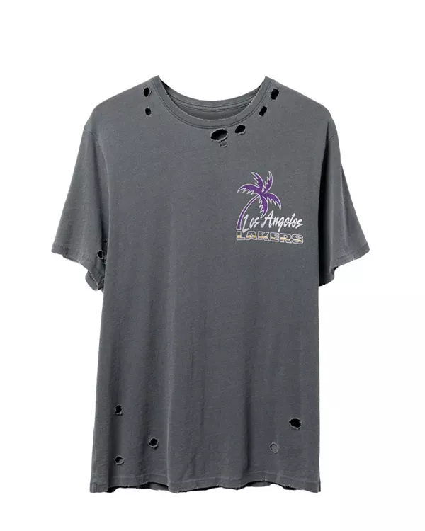 

Футболка унисекс с винтажным принтом NBA Los Angeles Lakers Surf Competition Junk Food Clothing, фиолетовый