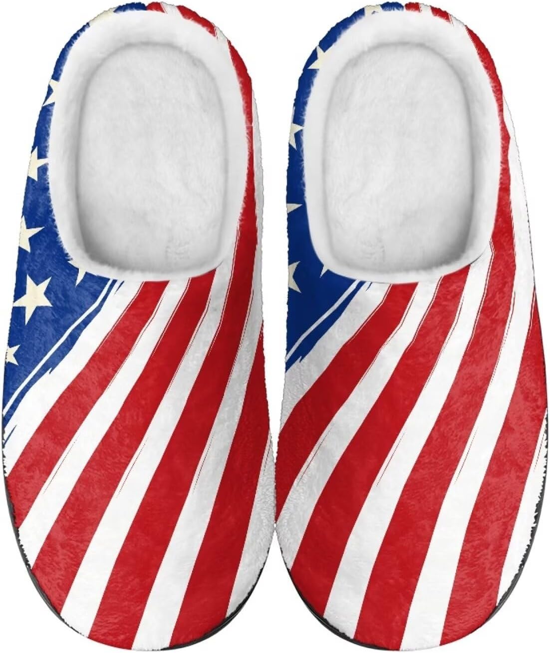 

Зимние домашние тапочки Pzuqiu для женщин и мужчин, легкие, без шнурков, мягкие, размеры 34-50, Classic American Flag
