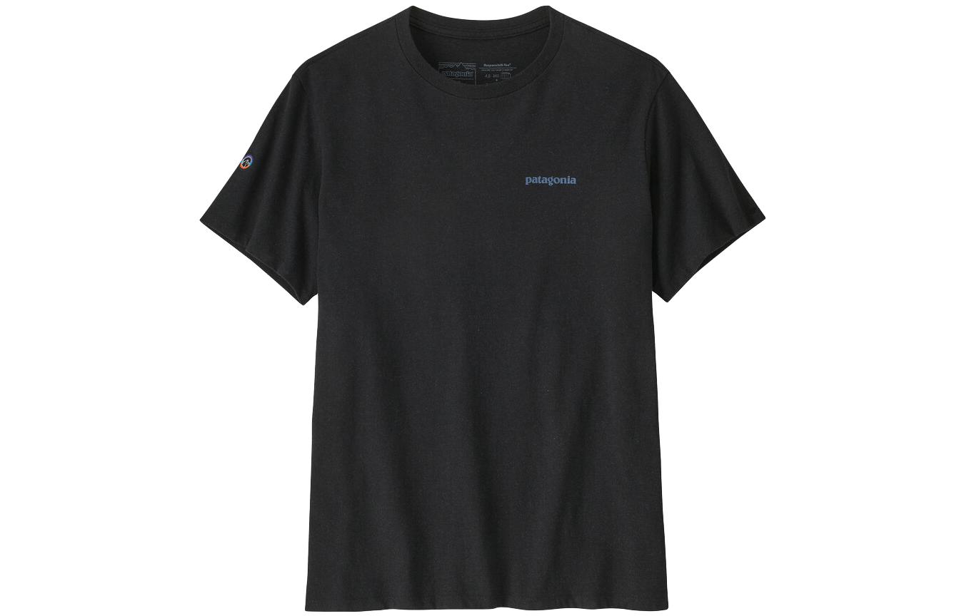 

Футболка из хлопка с вышитым логотипом Patagonia, Lagom Blue/L MBE