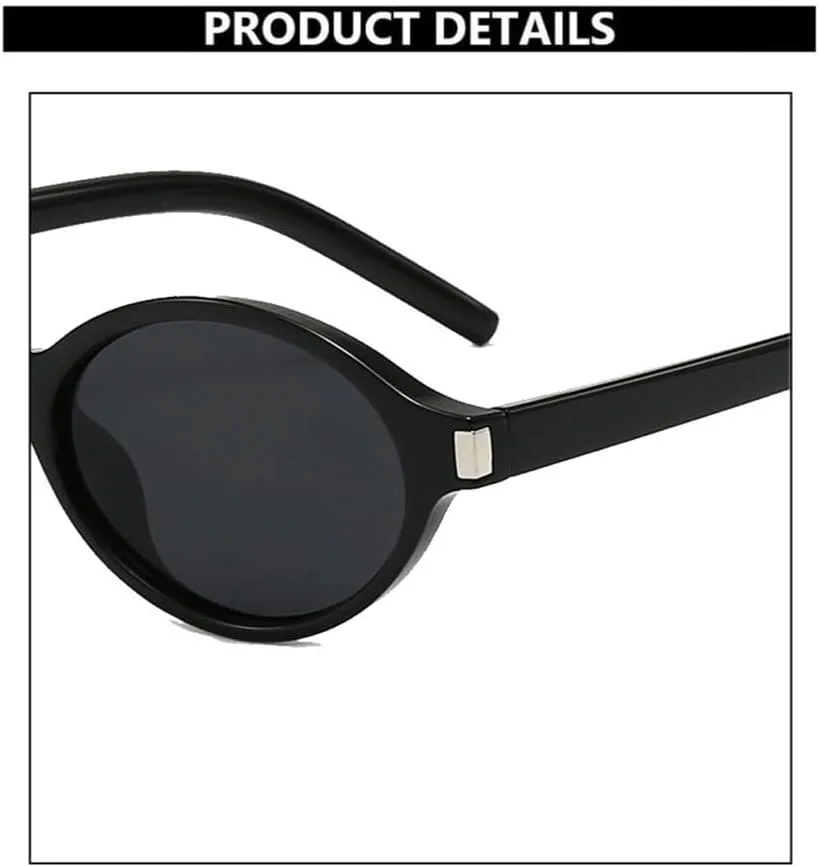 

Овальные винтажные солнцезащитные очки для женщин, модные ретро круглые солнцезащитные очки для женщин в винтажном стиле с заклепками UJNHGQ, Green Clear