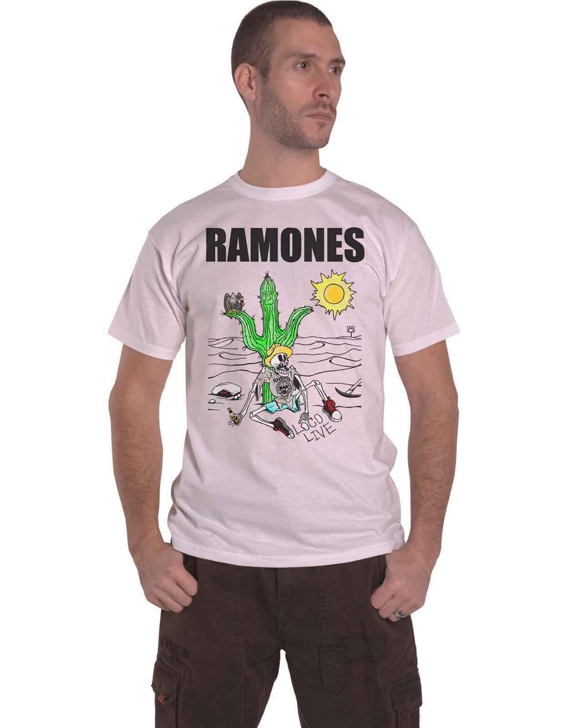 

Локо Живая Футболка Ramones, белый