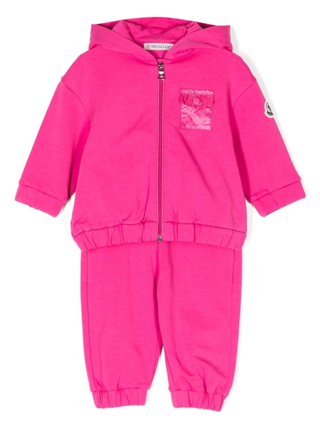 

Спортивный костюм с нашивкой-логотипом Moncler Enfant, розовый