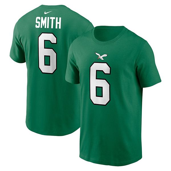 Футболка Philadelphia Eagles с именем и номером игрока ДеВонта Смита в цвете Kelly Green Nike — фото 2