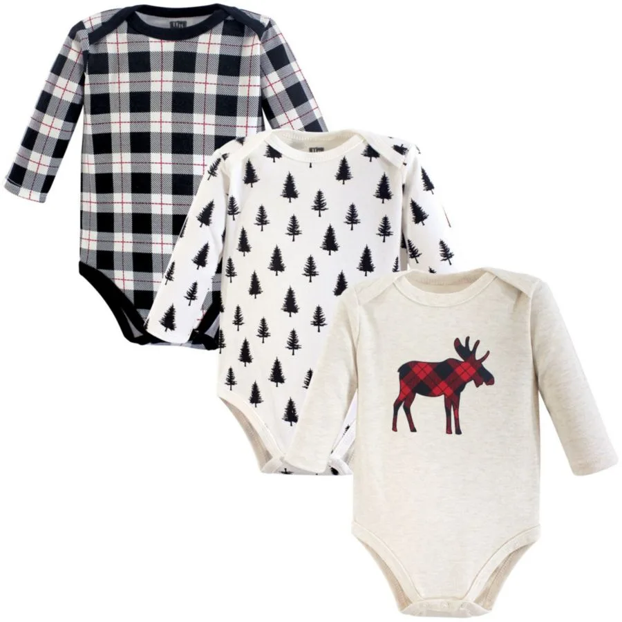 Хлопковые боди с длинными рукавами, комплект из 3 штук Hudson Baby, Moose