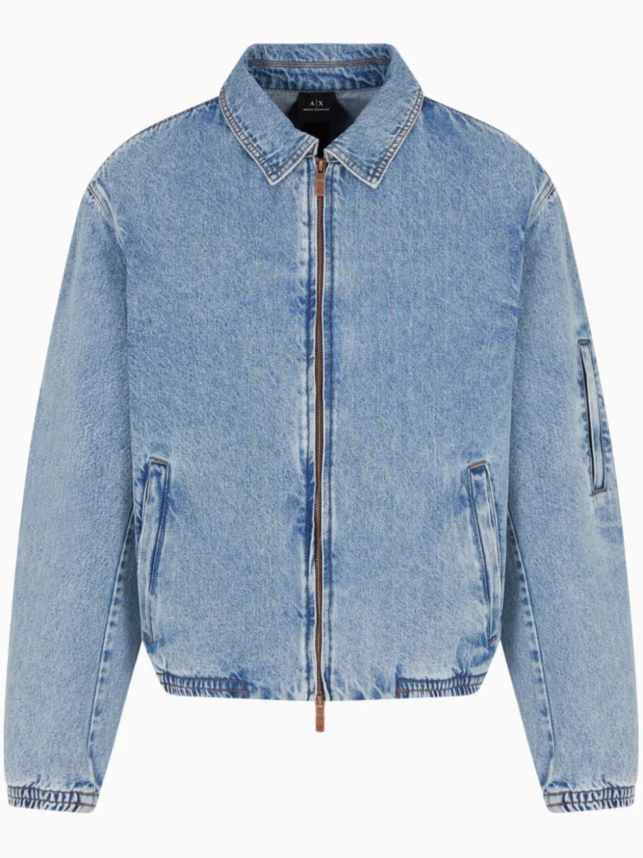 

Джинсовая куртка на молнии Armani Exchange, синий
