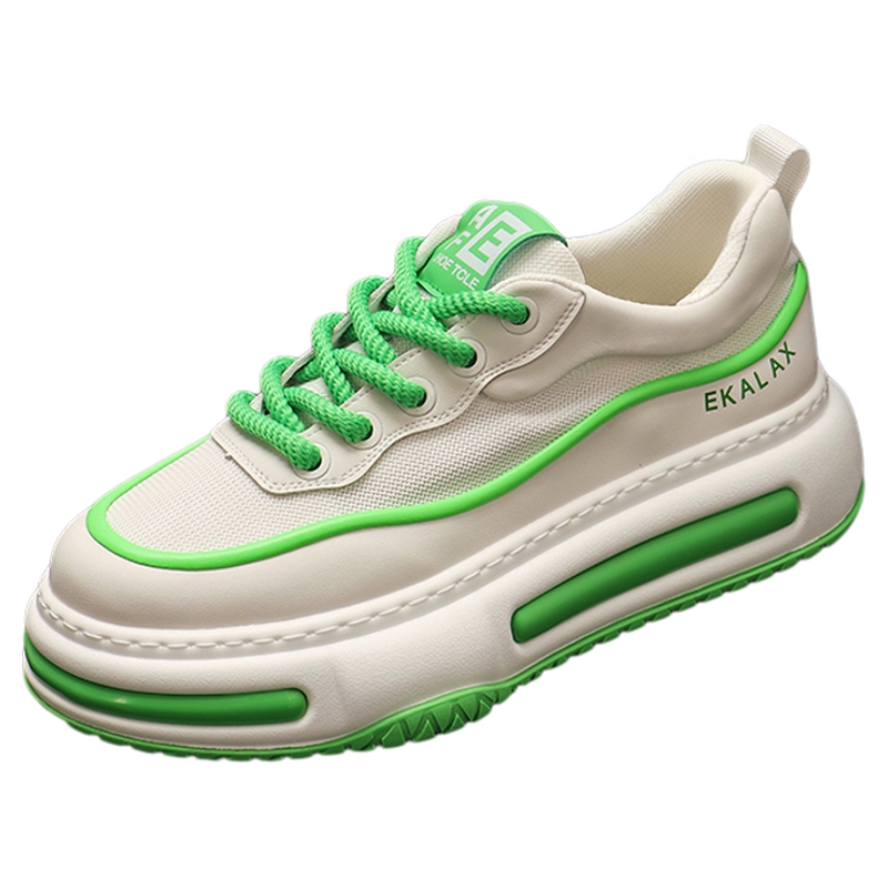 

ZUOSAISI Водонепроницаемые и дышащие легкие низкие повседневные туфли для мужчин с эффектом увеличения роста бело-зеленые, цвет White Green