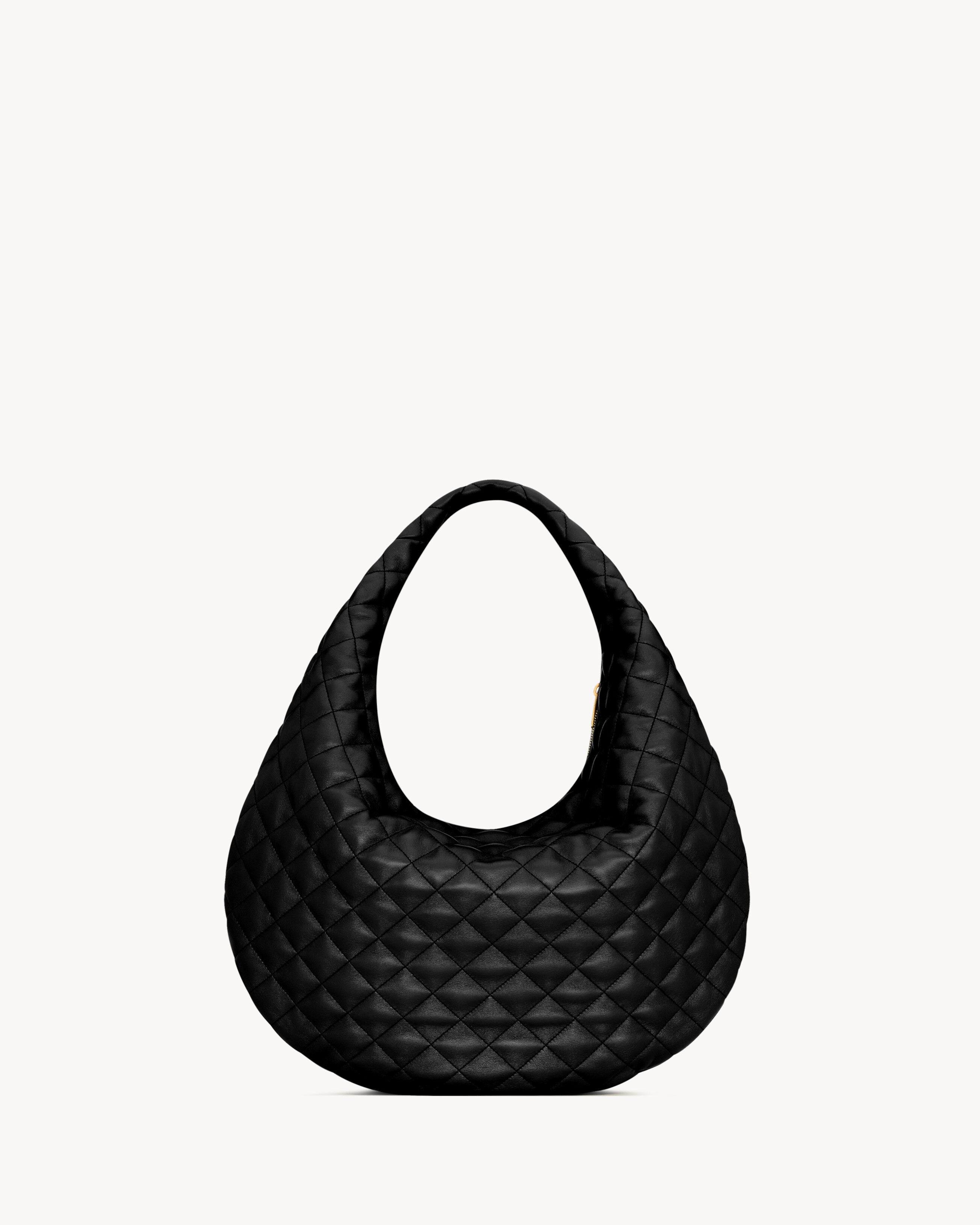 Хобо-версия культовой ICARE из наппа-ягненка Saint Laurent, черный — фото 2