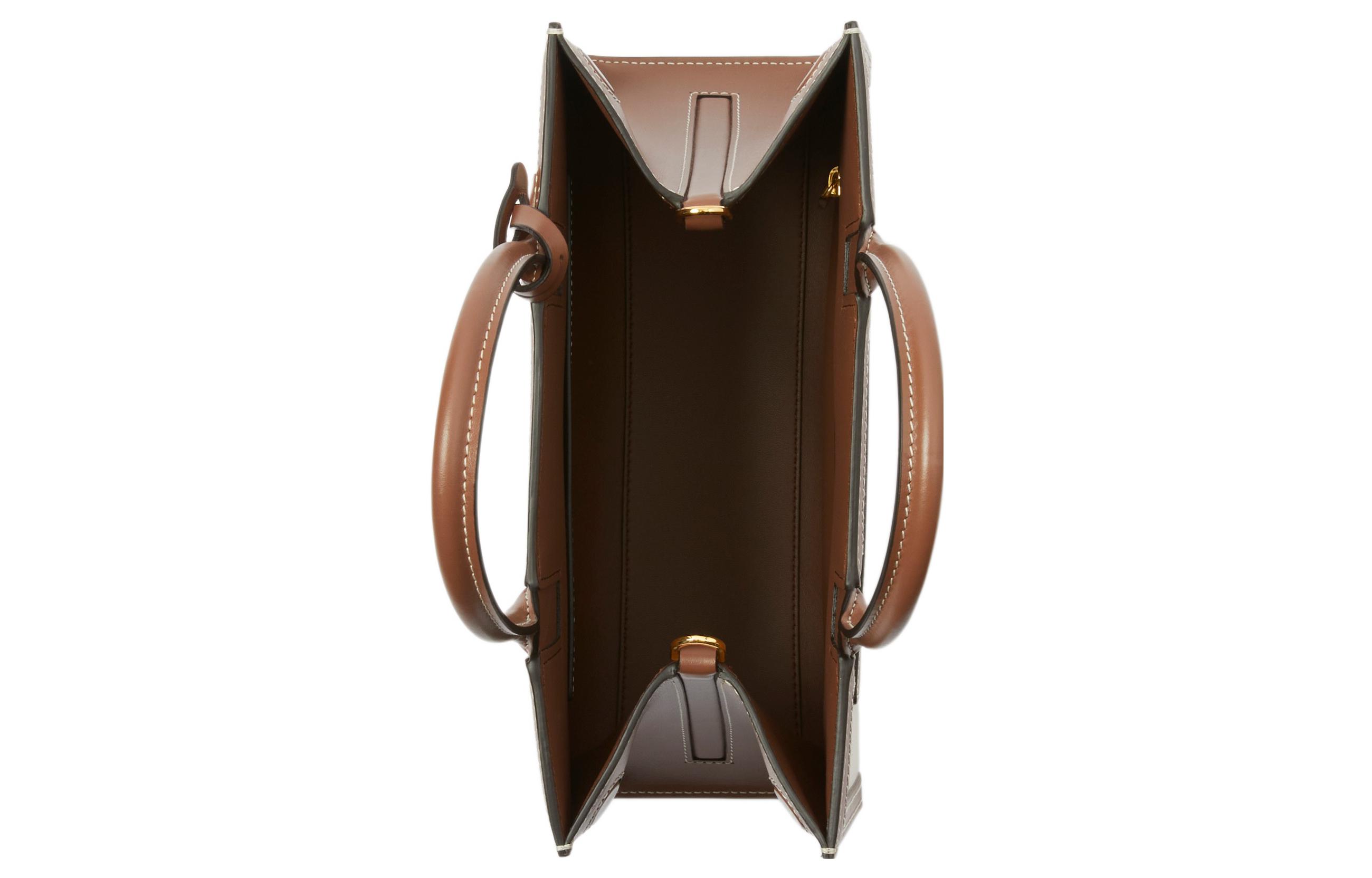 Мини-сумка Burberry из телячьей кожи с хлопковыми вставками — фото 4