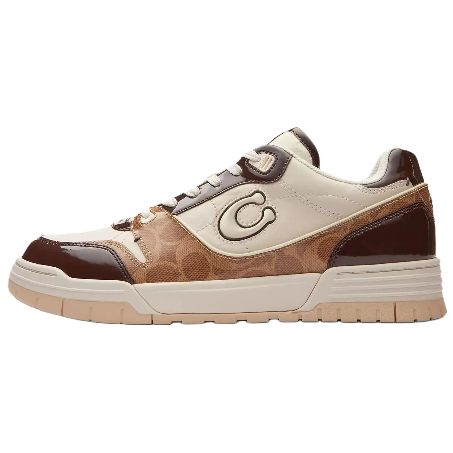 COACH Кроссовки Soho Leather Low top Skateboard мужские коричневые