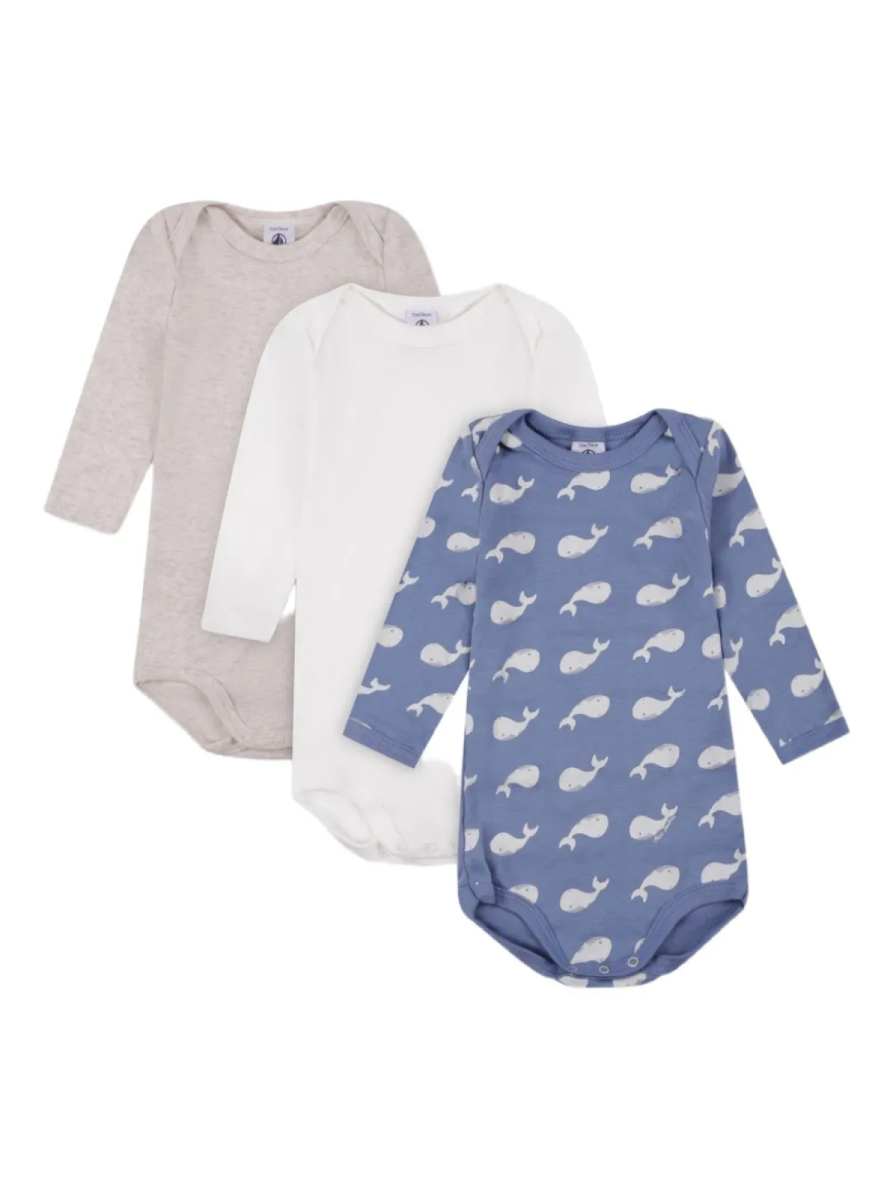 

Боди из органического хлопка (упаковка из трех штук) Petit Bateau, нейтральный