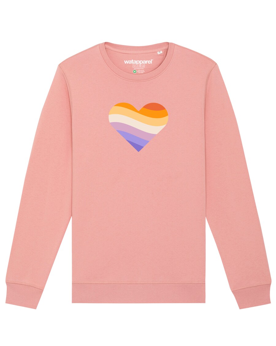 

Свитер Watapparel Sweatshirt Rainbow Heart, розовый