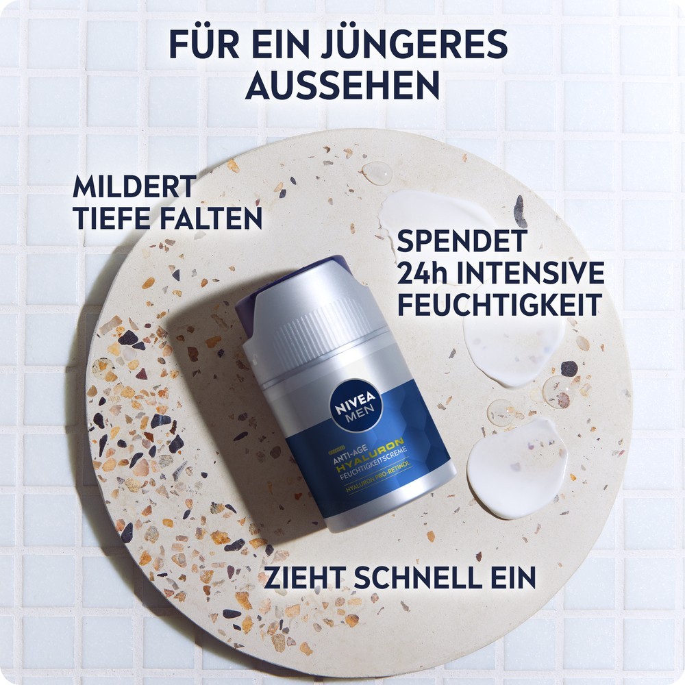 Крем для лица SPF NIVEA Men anti-age hyaluron gesichtspflege creme, объем — фото 3