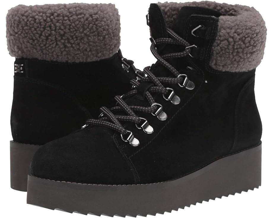 

Ботинки Sam Edelman Franc, цвет Black Wr Velutto Suede Leather/Faux Fur
