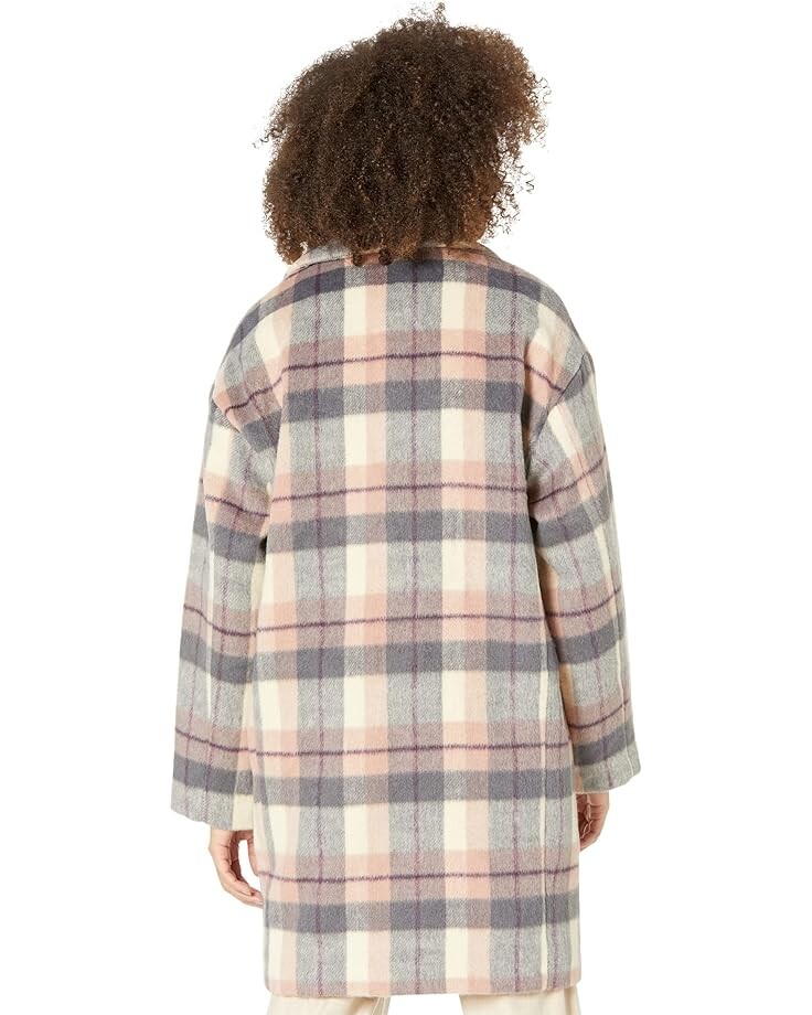 

Пальто Sanctuary Single Breasted Wool Coat, цвет Pink/Grey Plaid