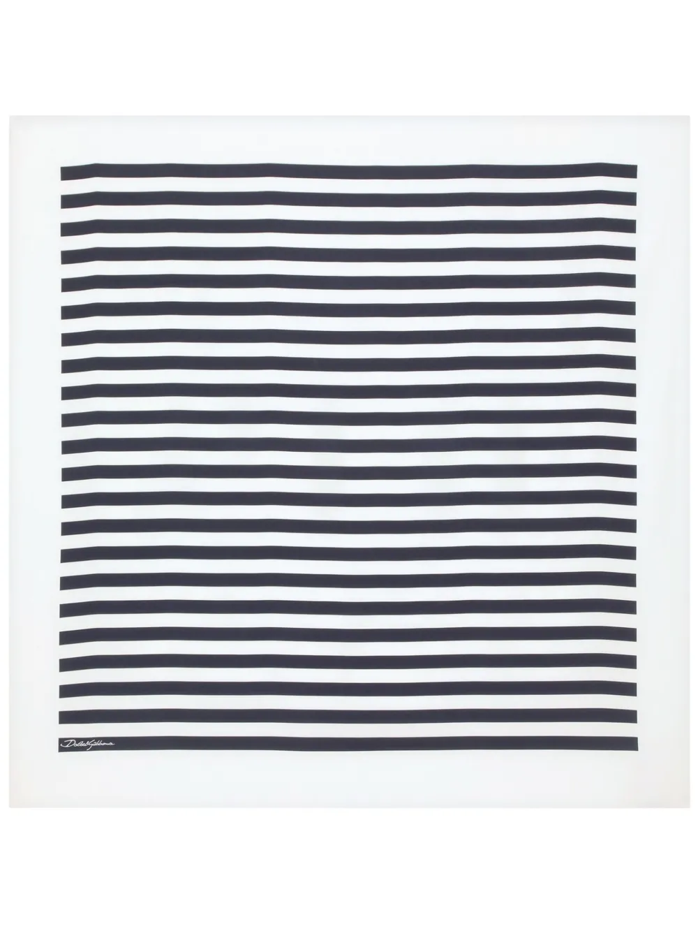 

Шелковый платок в полоску с логотипом DOLCE & GABBANA, белый