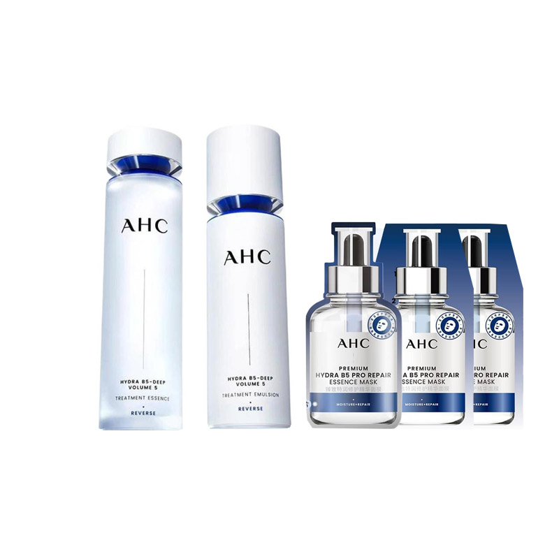 AHC Dewy Lotion Наборы для ухода за кожей Увлажняющие A.H.C, three-piece set: hydrating serum 5 pcs/box+hydrating toner 130ml+hydrating lotion 100ml — фото 2