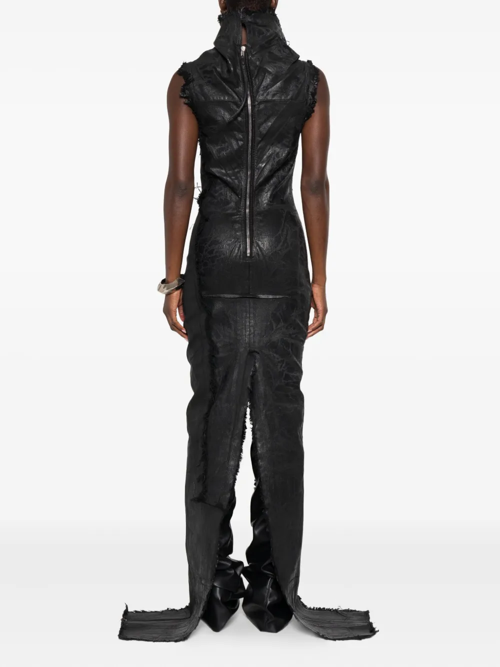 Платье Porterville с необработанным краем Rick Owens, черный — фото 4