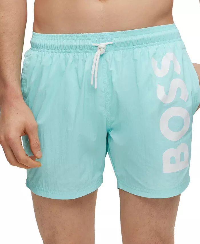 

Мужские быстросохнущие шорты для плавания с логотипом Hugo Boss, синий
