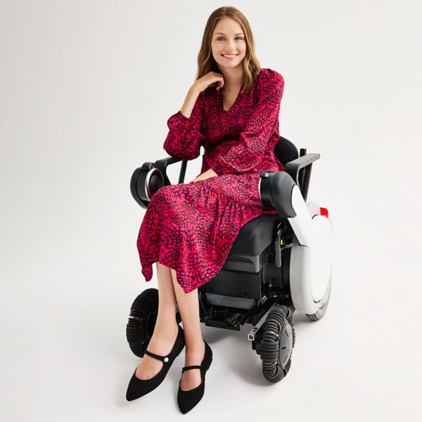 

Женское адаптивное платье миди с v-образным вырезом Nine West, цвет red dizzy dots