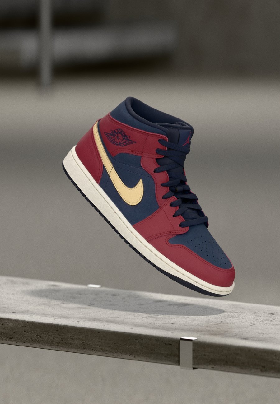 

Кроссовки Jordan AIR JORDAN 1 MID SE V2, Team Red/Pale Vanilla/Obsidian/Sail/Dark Red