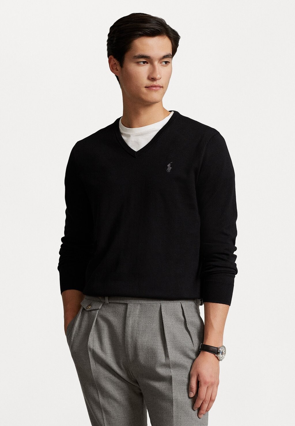 

Свитер SLIM FIT V NECK Polo Ralph Lauren, черный